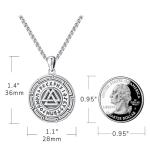 Valknut Pendant Necklace in 925 Sterling Silver