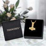 18K Gold Plated Viking Thor's Hammer Necklace