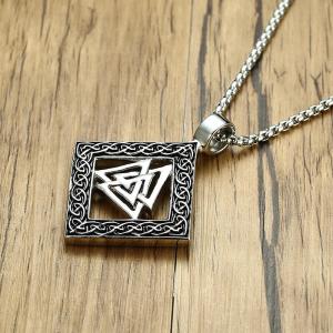 Valknut Odin's Symbol Pendant Necklace 24