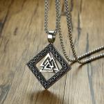 Valknut Odin's Symbol Pendant Necklace 24