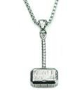 Thor's Hammer Pendant with Box Chain, Stainless Steel