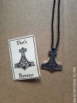 Intricate Pewter Mjolnir Pendant with Detail