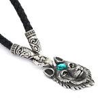 Viking Thor's Hammer Fenrir Wolf Necklace Pendant