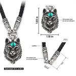 Viking Thor's Hammer Fenrir Wolf Necklace Pendant