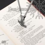 Viking Thor's Hammer Jormungandr Steel Necklace
