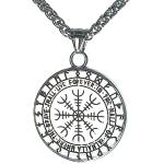 Viking Valknut Pendant Necklace with Nidhogg Serpent