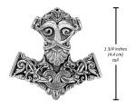 Large Sterling Silver Thor Hammer Pendant
