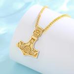 18K Gold Plated Viking Thor's Hammer Necklace