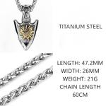 Valknut Arrowhead Pendant Necklace for Men