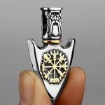 Valknut Arrowhead Pendant Necklace for Men