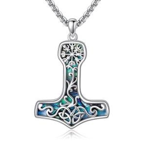 Viking Thor Hammer Necklace in Sterling Silver