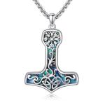 Viking Thor Hammer Necklace in Sterling Silver