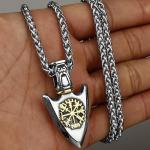 Valknut Arrowhead Pendant Necklace for Men