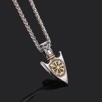 Valknut Arrowhead Pendant Necklace for Men