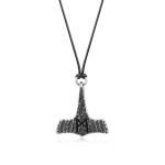 Thor's Hammer Pendant Necklace with Viking Runes