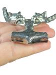 Wolf Head Norse Viking Thor Mjolnir Necklace