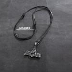 Thor's Hammer Pendant Necklace with Viking Runes
