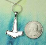 Thor's Hammer Necklace with Rune Mjolnir Pendant