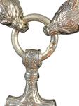 Wolf Head Norse Viking Thor Mjolnir Necklace