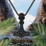 Men's Thor's Hammer Necklace in Sterling Silver