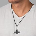 Thor's Hammer Pendant Necklace with Viking Runes