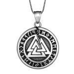 Thor's Hammer Talisman Necklace with Valknut and Vegvisir