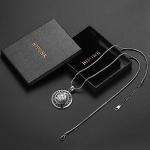 Thor's Hammer Talisman Necklace with Valknut and Vegvisir