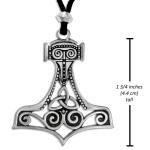 Large Thor's Hammer Mjolnir Pendant Necklace