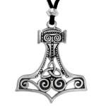Large Thor's Hammer Mjolnir Pendant Necklace