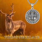 Viking Valknut Pendant Necklace in Sterling Silver
