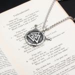 Viking Shield Valknut Stainless Steel Pendant Necklace