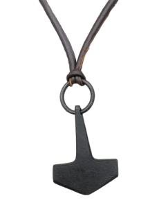 Mjolnir Thor's Pendant - Adjustable Leather Necklace