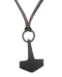 Mjolnir Thor's Pendant - Adjustable Leather Necklace