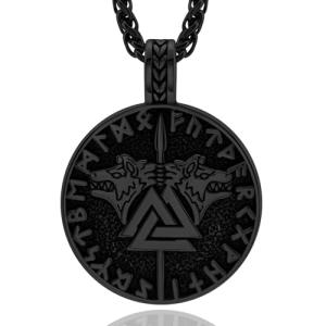 Viking Valknut Amulet Necklace for Men