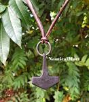 Mjolnir Thor's Pendant - Adjustable Leather Necklace
