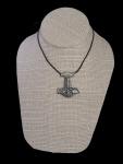 Viking Thor's Hammer Pendant with Wolf Design