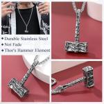 Mjolnir Thor's Hammer Necklace for Men and Women