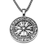 Viking Talisman Necklace with Mjolnir and Wolf