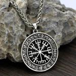 Viking Talisman Necklace with Mjolnir and Wolf