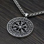 Viking Talisman Necklace with Mjolnir and Wolf