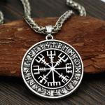 Viking Talisman Necklace with Mjolnir and Wolf