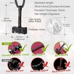 Viking Thor Hammer Pendant Necklace in Stainless Steel