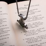 Viking Thor's Hammer Wolf Vegvisir Pendant Necklace