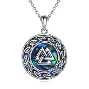 Valknut Viking Necklace in Sterling Silver
