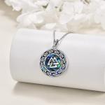 Valknut Viking Necklace in Sterling Silver