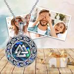 Valknut Viking Necklace in Sterling Silver