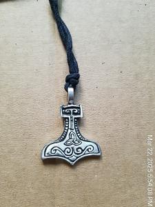 Mjolnir Pendant with Rune Design on Back