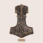 Mjolnir Pendant Necklace with Ravens - Viking Style