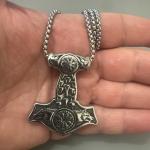 Thor's Mjolnir Hammer Pendant with 24-Inch Chain
