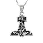 Sterling Silver Thor's Hammer Pendant - Norse Jewelry